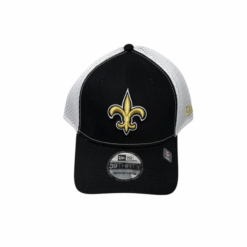 New Orleans Saints New Era Flex Fitted Logo Hat Cap Size Medium-Large